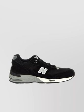 New Balance 991 rubber mesh suede reflective heel sneakers