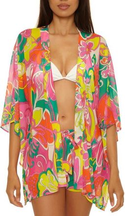 Trina Turk Elara Mesh Cover-Up in Multi at Nordstrom