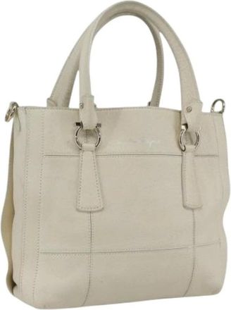 Ferragamo Pre-owned Handbags, female, White, Size: ONE SIZE Pre-owned Handbag