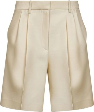 Khaite Auggie Short - Dames - Korte Broeken - Beige - S - Wol - Korte Broeken