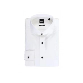 HUGO BOSS Hank Kent Shirt - Heren - Zakelijke Overhemden - Wit - 3XL - Katoen - Overhemden