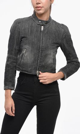 Balenciaga Crop Denim Jacket SHRUNK RACER Balenciaga