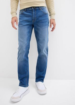 Bonprix Regular-fit-Jeans BONPRIX Regular Fit Stretch-Jeans, Straight, Herren, Gr. 56, N-Gr, blau (blau denim), Obermaterial: 99% Baumwolle, 1% Elasthan, regu