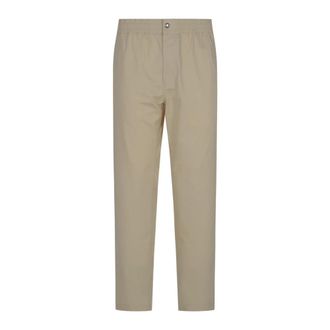 Maison Kitsuné Broeken, Heren, Beige, S, Katoen, Chinos