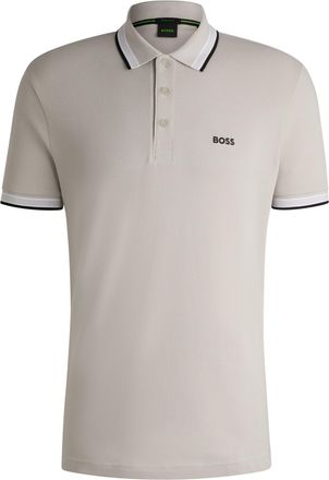 HUGO BOSS Paddy Contrast Mens Polo - Beige - Size 2XL