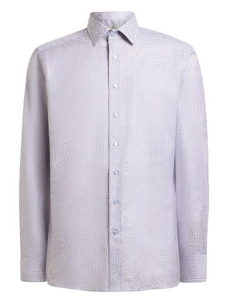 Etro cotton jacquard shirt - Purple
