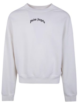 Palm Angels Back Curved Logo Loose Crew