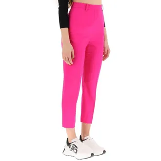 Alexander McQueen Wool Cropped Trousers - Pink