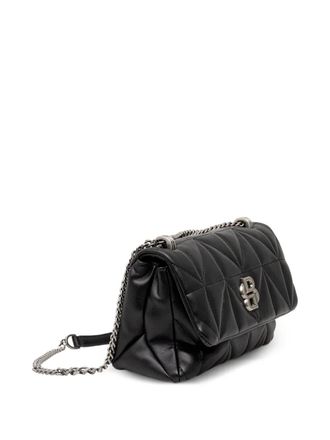 BOSS quilted logo shoulder bag - women - Recycled Polyester/Polyurethane/Recycled Polyurethane/Polyester - One Size - Black