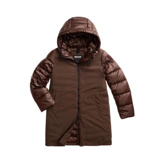 Blauer Sawyer Lange Donsjas - Dames - Mantels - Bruin - Maat: S Zijde