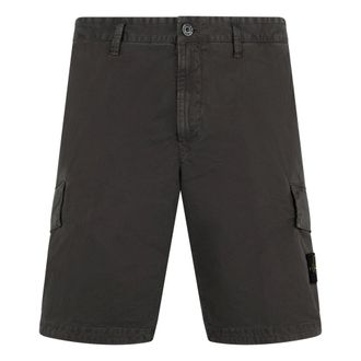 Stone Island Casual Shorts, male, Gray, Size: W38 Cotton Cargo Bermuda