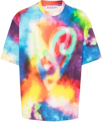 Acne Studios abstract-print organic-cotton T-shirt - unisex - Organic Cotton - L - Red