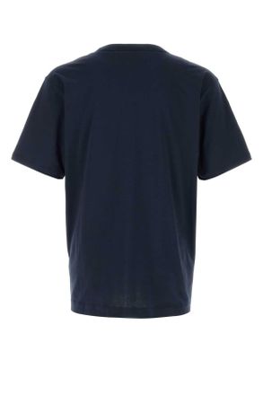 Dries Van Noten Mens Midnight Blue Cotton Heer T-Shirt Navy T-shirts And Polos