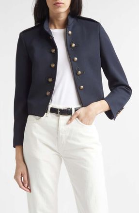 Nili Lotan Betsy Virgin Wool Military Jacket in Midnight at Nordstrom, Size X-Small