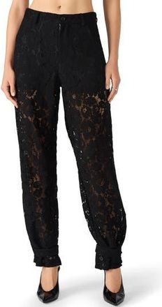 Steve Madden Tre Guipure Lace Pants in Black at Nordstrom Rack, Size X-Large