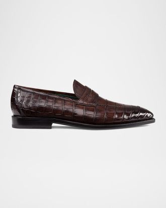 Stefano Ricci Men & apos;s Crocodile Leather Loafers