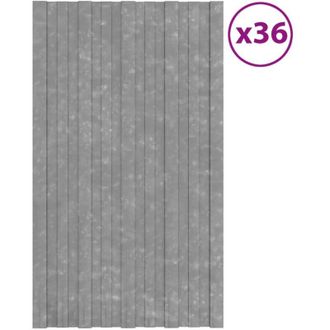 vidaXL Paneles De Techo 36 Pcs 80x45 Cm De Acero Galvanizado De Plata