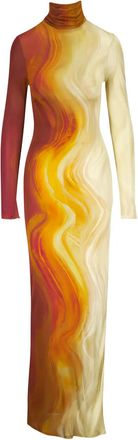 Galvan Abito a collo alto a maniche lunghe - Giallo