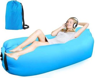 No Brand Sof&aacute; Hinchable Impermeable, 200 X 70 Cm, Sof&aacute; De Aire, Apto Para Camping, Parques, Playas, Costa, Jardines, Azul