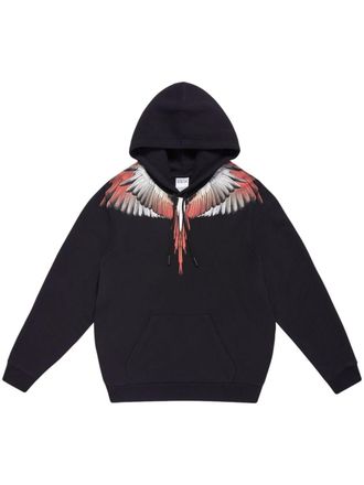 Marcelo Burlon Icon Wings cotton hoodie - Black