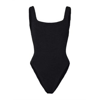 Hunza G One-piece, female, Black, Size: ONE SIZE Square Neck Swimsuit