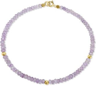 Jewelmak 14K Pink Amethyst Bracelet