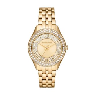 Michael Kors Accessoires, Dames, Geel, ONE Size, Elegante Gouden Harlowe Horloge