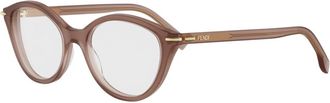 Fendi Selleria Cat-Eye Frame - unisex - Brillen - Bruin - 53 MM - Accessoires