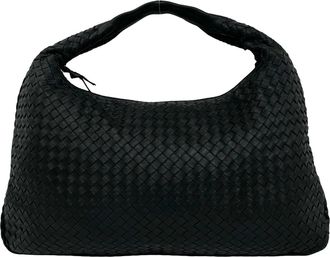 Bottega Veneta Black Leather Handbag Tote Bag (Pre-Owned)