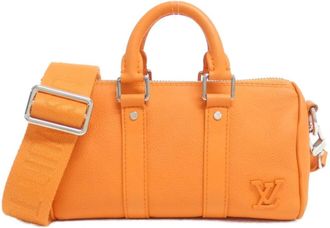Louis Vuitton Orange Leather Boston Bag (Pre-Owned)