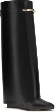 Givenchy Womens Leather Shark Boots Black