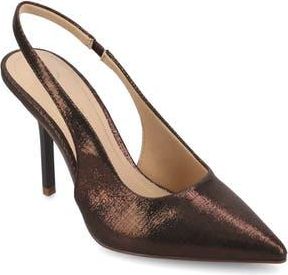 Journee Collection Elenny Slingback Stiletto Pump in Chocolate at Nordstrom Rack, Size 6.5
