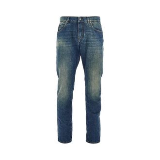 Dolce & Gabbana Regular Fit jeans with logo plate Man 52
