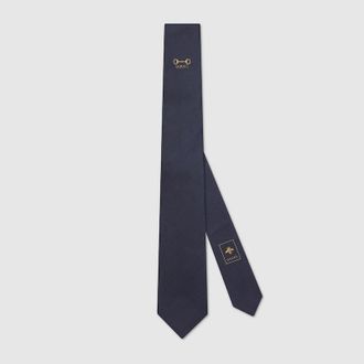 Gucci Silk Jacquard Tie, Blue