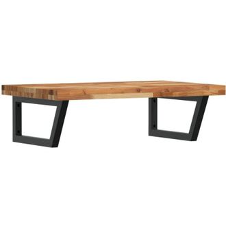 vidaXL Estante De Lavabo De Pared Acero Y Madera Maciza De Acacia Vidaxl