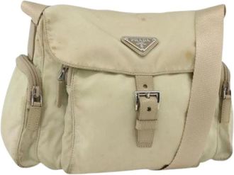 Prada Pre-owned Cross Body Bags, female, Beige, Size: ONE SIZE Pre-owned Vintage Shoulder Bag