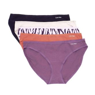 Calvin Klein Womens 5-Pack Cotton Form Bikini In Berry Multi