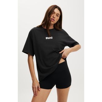 Cotton On Womens Active Graphic Tee in Washed Black Bwc at Nordstrom, Size Xx-Small
