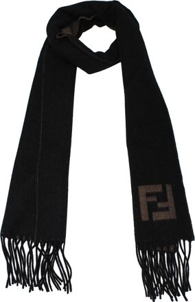 Fendi Herens Sjaal Wol Zwart/Zand