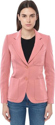 Stella McCartney Peach Solid Notched Lapel Blazer