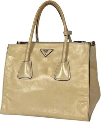 Prada Pre-owned Tote Bag - Dames - Vintage Shopper - Beige - ONE Size - Leer - Vintage