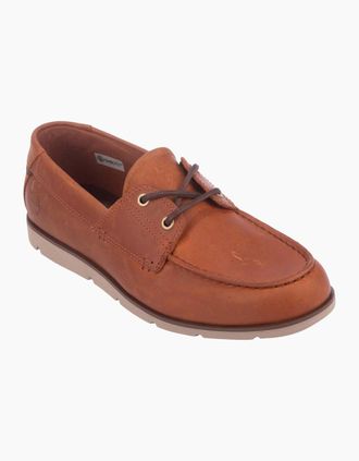 Timberland Mens Timberland Mens Grafton Bay Leather Boat Shoes - Orange - Size: 9.5