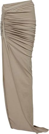 Rick Owens Gonna asimmetrica drappeggiata - Toni neutri