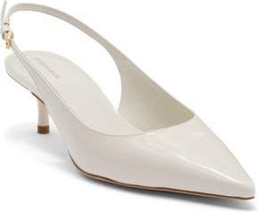Reformation Wrenley Pointed Toe Slingback Pump in White Patent at Nordstrom Rack, Size 8.5