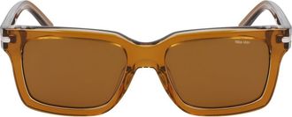 Nike Crescent I 54mm Rectangular Sunglasses in Amber /Amber at Nordstrom