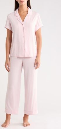 Nordstrom Moonlight Eco Crop Pajamas in Pink Cake at Nordstrom, Size X-Large