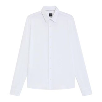 HUGO BOSS Hank Shirt - Heren - Zakelijke Overhemden - Wit - L - Overhemden