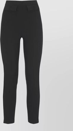 Elisabetta Franchi straight slim fit high waisted cropped trousers