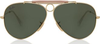 Ray-Ban RB3138 Shooter W3401 Mens Sunglasses Gold Size 58
