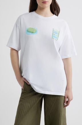 Damson Madder Savon Cotton Graphic T-Shirt in White at Nordstrom, Size 10 Us